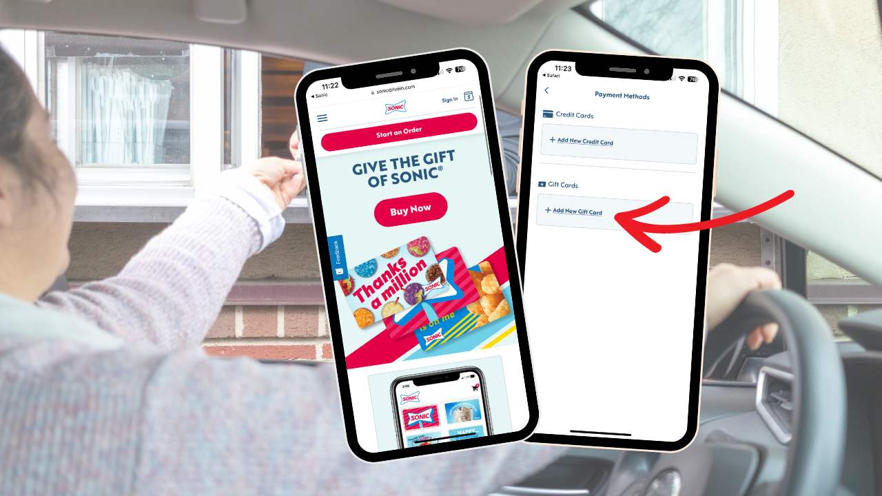 Sonic app with gift card features