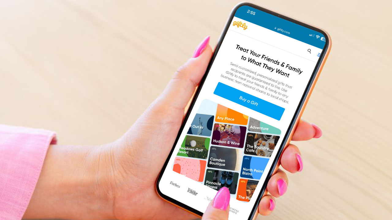 giftly gift card on a phone